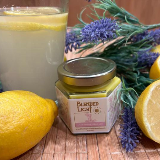 Lavender Lemonade Scented Candle | Choose Your Size | Nebraska-Sourced Beeswax | Made in Kearney, NE | Blended Light