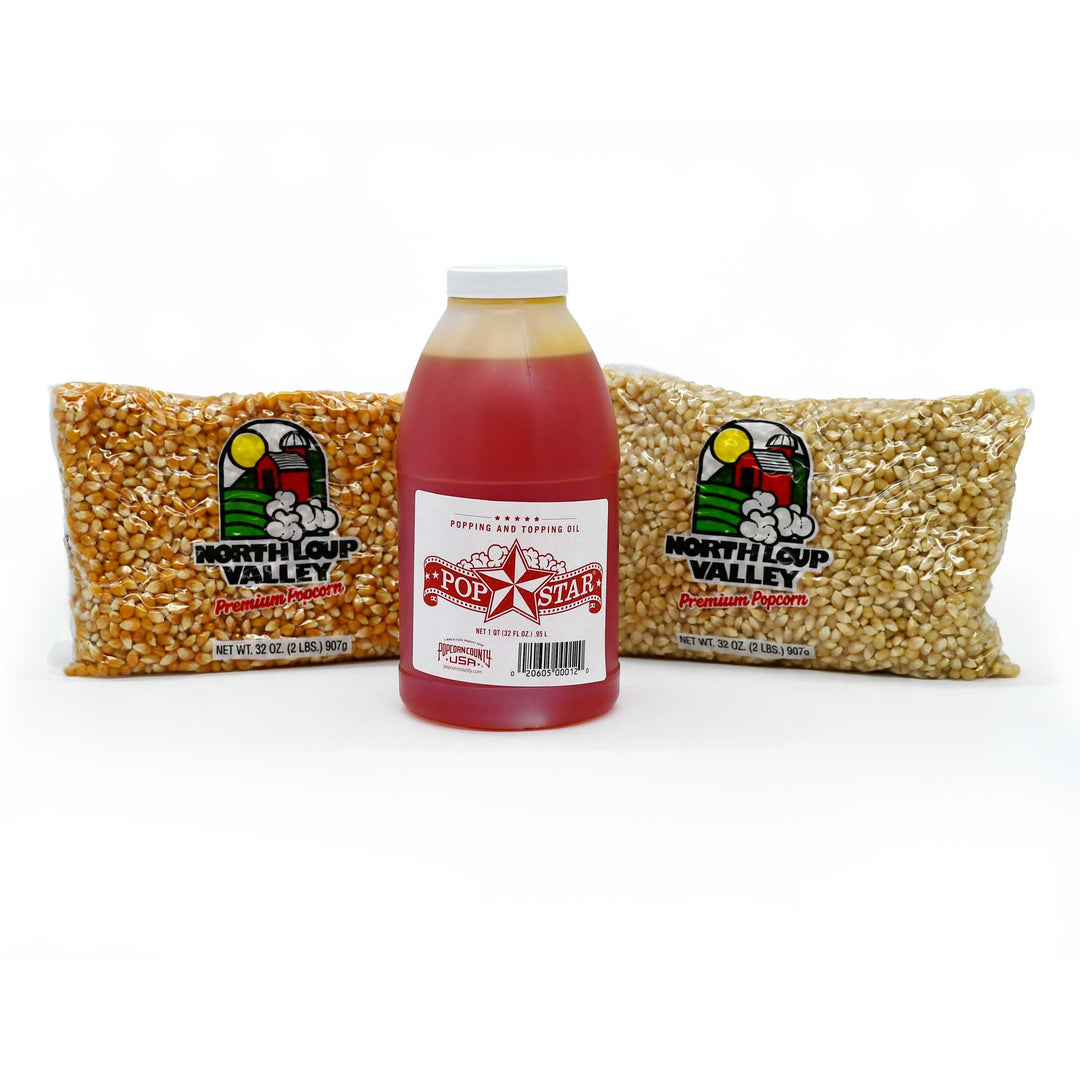 Butter Flavored Popcorn Oil | Quart | Non-GMO | Popcorn County USA | North Loup Valley