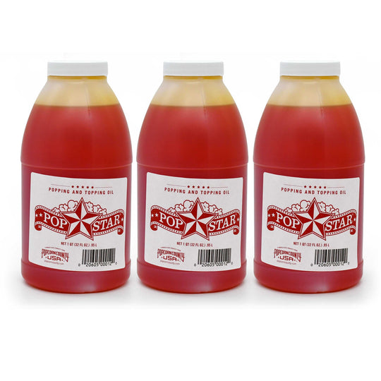 Butter Flavored Popcorn Oil | Pack of 3 | Quart | Popcorn County USA | North Loup Valley