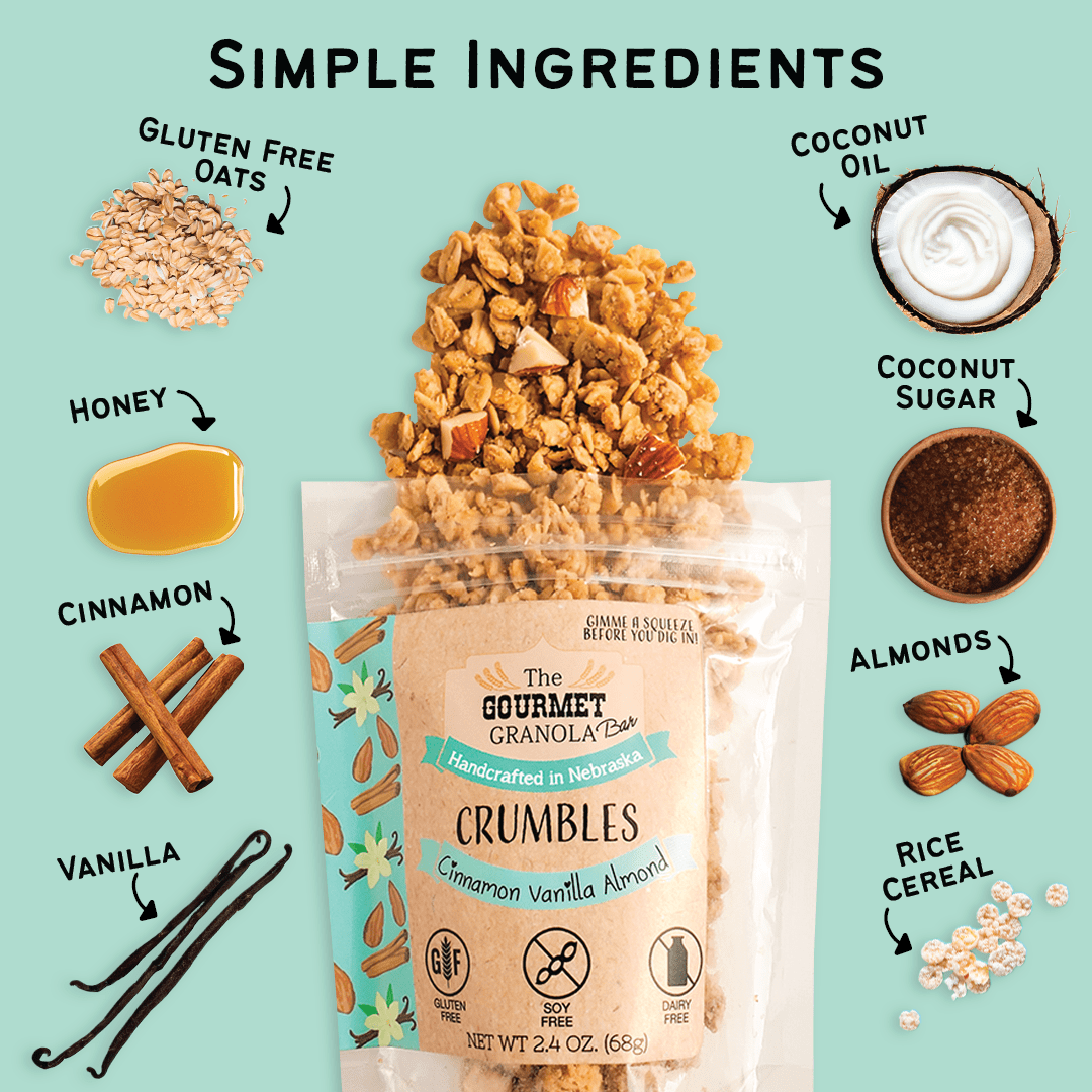 Cinnamon Vanilla Almond Crumbles | The Gourmet Granola