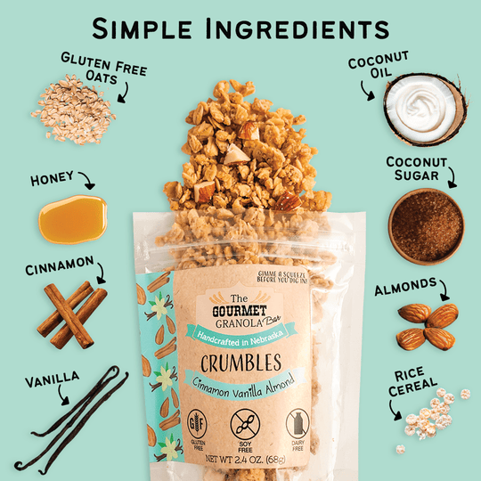 Cinnamon Vanilla Almond Crumbles | The Gourmet Granola
