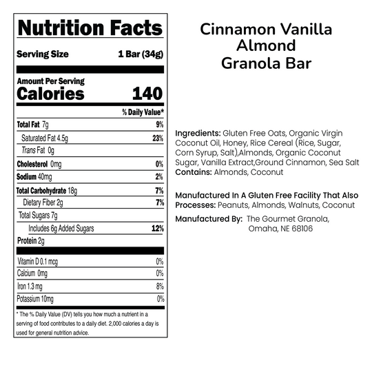 Cinnamon Vanilla Almond Granola Bars