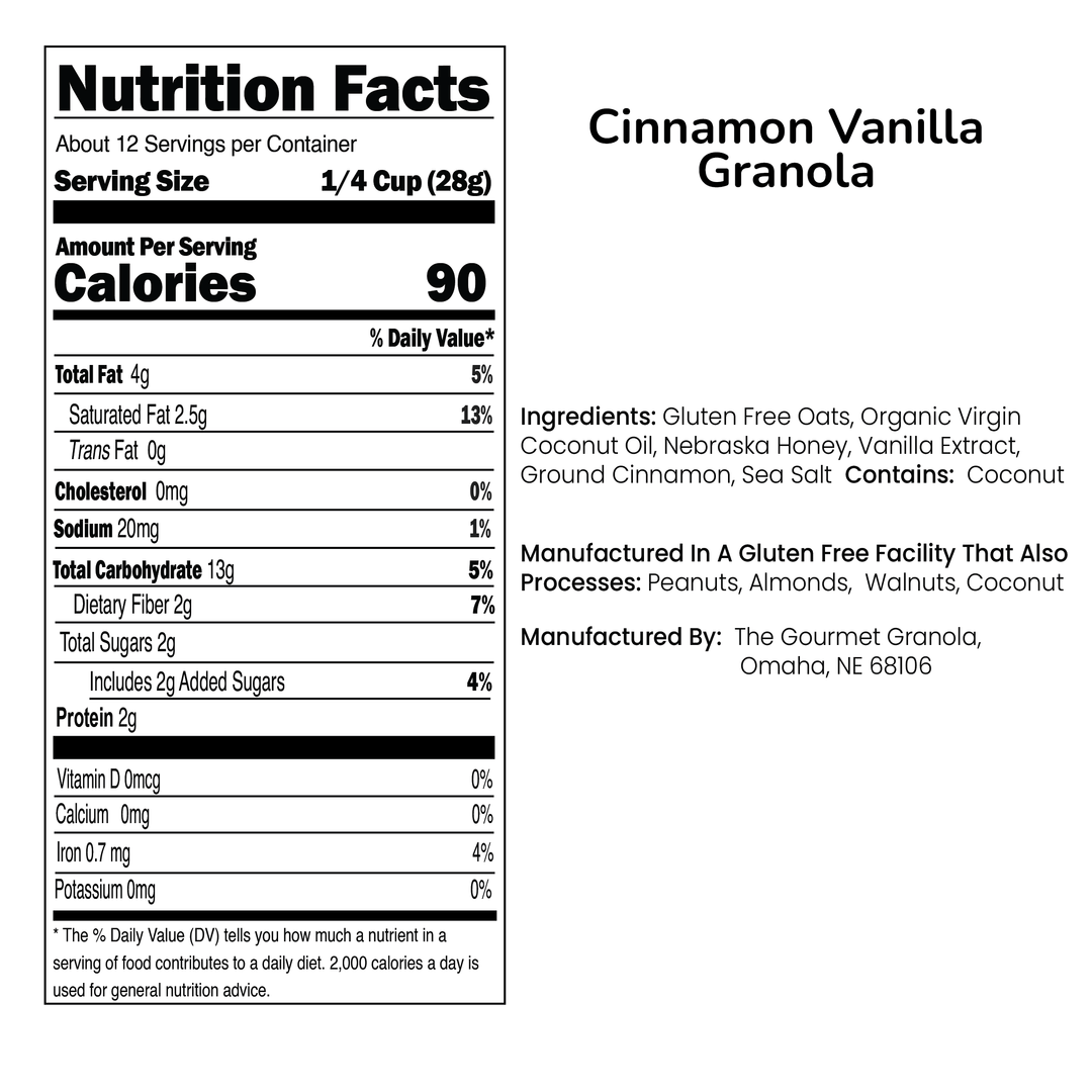 Cinnamon Vanilla Granola | The Gourmet Granola