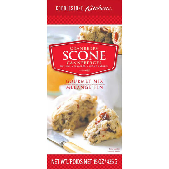 Cranberry Scone Mix | 15 oz. | Flaky, Soft Scone Filled With Sweet, Tart Cranberries | 4 Pack | Shipping Included | Try With Fruit Spreads and Butter