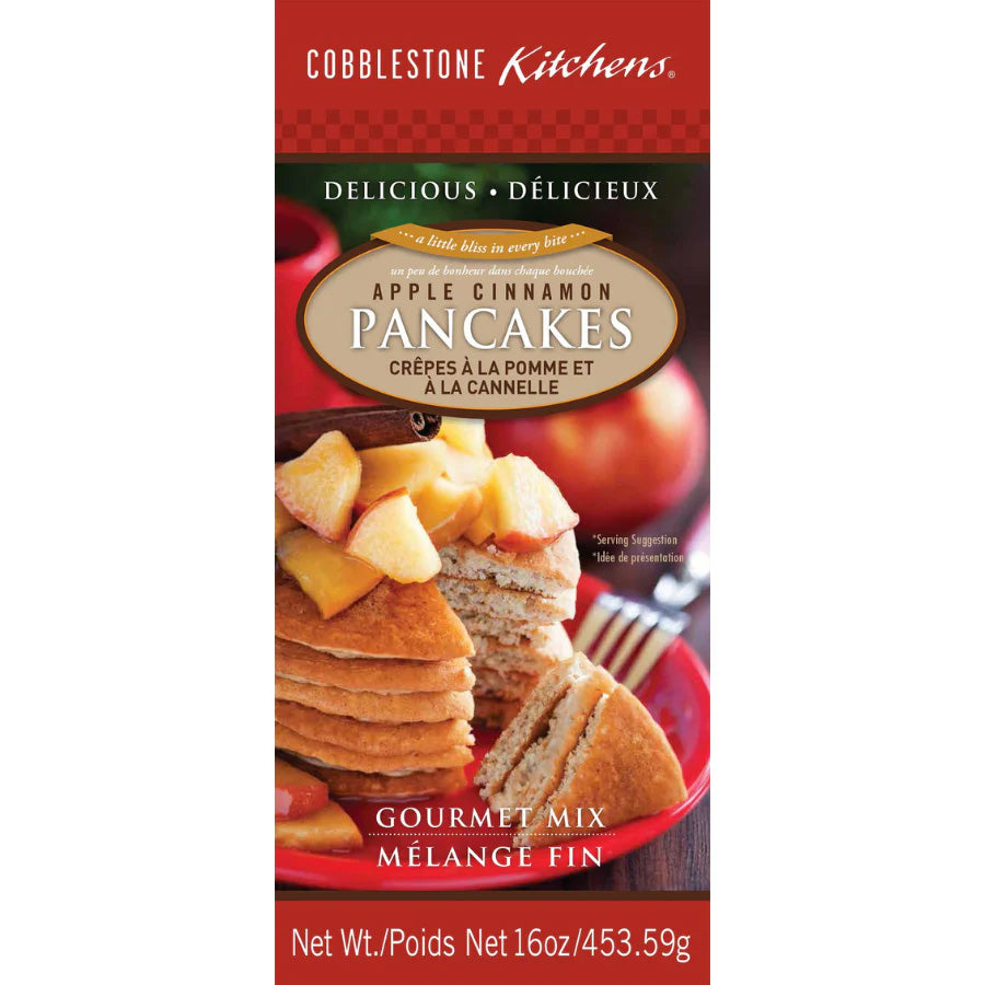 Apple Cinnamon Pancake Mix | 16 oz. | 6 Pack | Fall Twist on Traditional Pancakes | Cobblestone Kitchen