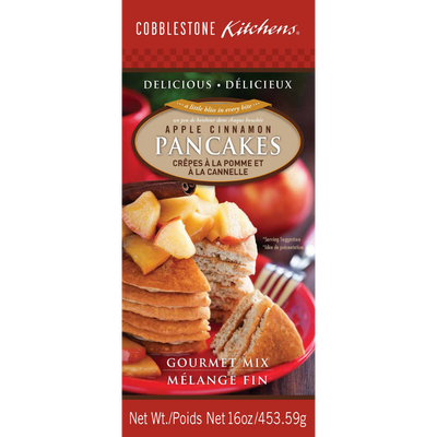 Apple Cinnamon Pancake Mix | 16 oz. | Bits Of Fresh Apples | 4 Pack | Shipping Included | Perfectly Fluffy Pancakes | Nebraska Pancake Mix
