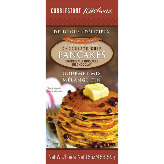 Chocolate Chip Pancake Mix | 16 oz. | Light & Fluffy Pancakes Filled With Chocolate Gooeyness | 6 Pack | Shipping Included