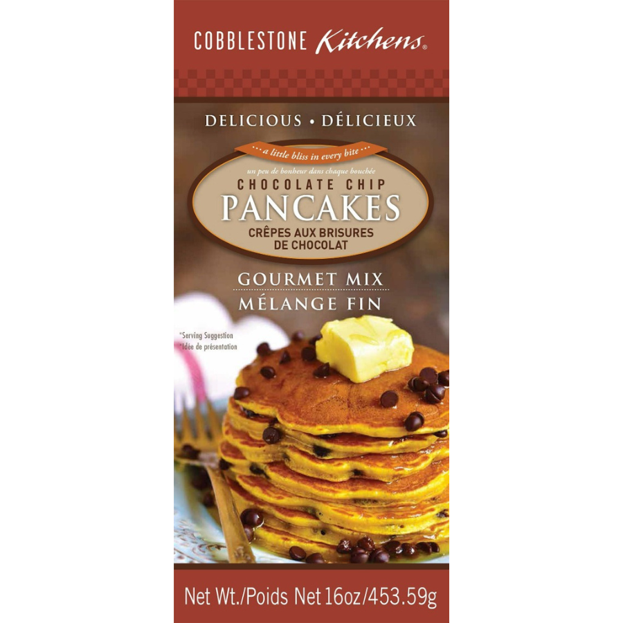 Chocolate Chip Pancake Mix | Fluffy, Soft Pancakes With Chocolate Chips | 16 oz. | 4 Pack | Shipping Included | Comfort Breakfast | Made in Nebraska