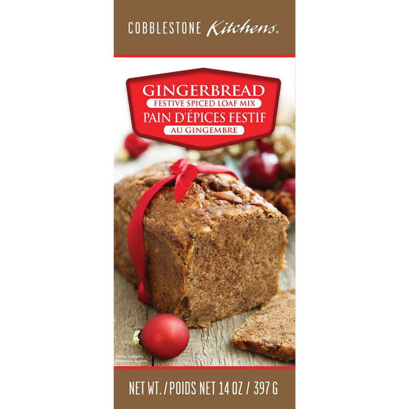 Gingerbread Loaf Mix | Spiced Ginger Bread | 14 oz. Box | Moist, Soft Cake With Hints Of Spiced Ginger | 2 Pack | Shipping Included | Pairs Great with Coffee or Tea | Top With Frosting For A Sweet Treat | Easy to Bake | Nebraska Baking Mix