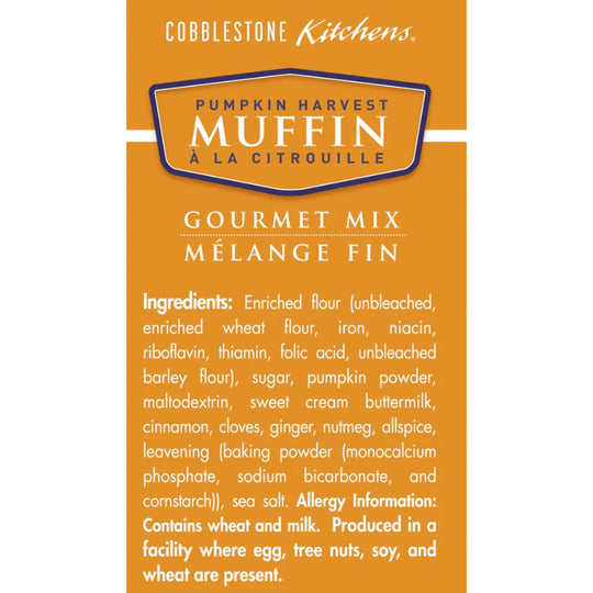 Pumpkin Muffin Mix | 14 oz. Box | Perfect Balance Of Pumpkin, Spice, & Cake | 4 Pack | Shipping Included | Light, Fluffy, & Moist | Favorite Fall Pastry | Easy to Bake | Nebraska Muffin Recipe | Delicious With Butter, Jam, or Jelly