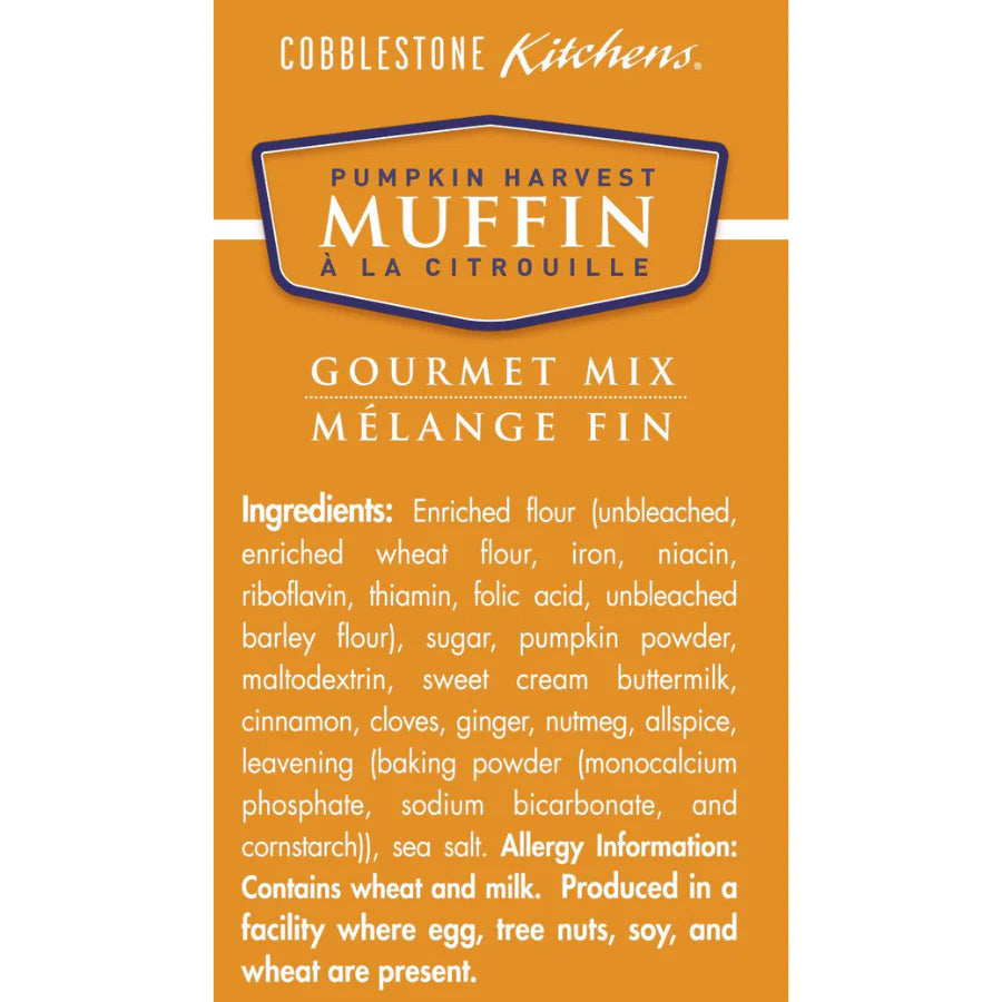 Pumpkin Muffin Mix | 14 oz. Box | Packed With Fresh Pumpkin Flavor & The Perfect Amount Of Spice | 6 Pack | Shipping Included | Light and Fluffy | Perfect Breakfast Or Snack Pastry | Easy to Bake | Nebraska Muffin Mix | Try with Butter, Jam, or Jelly