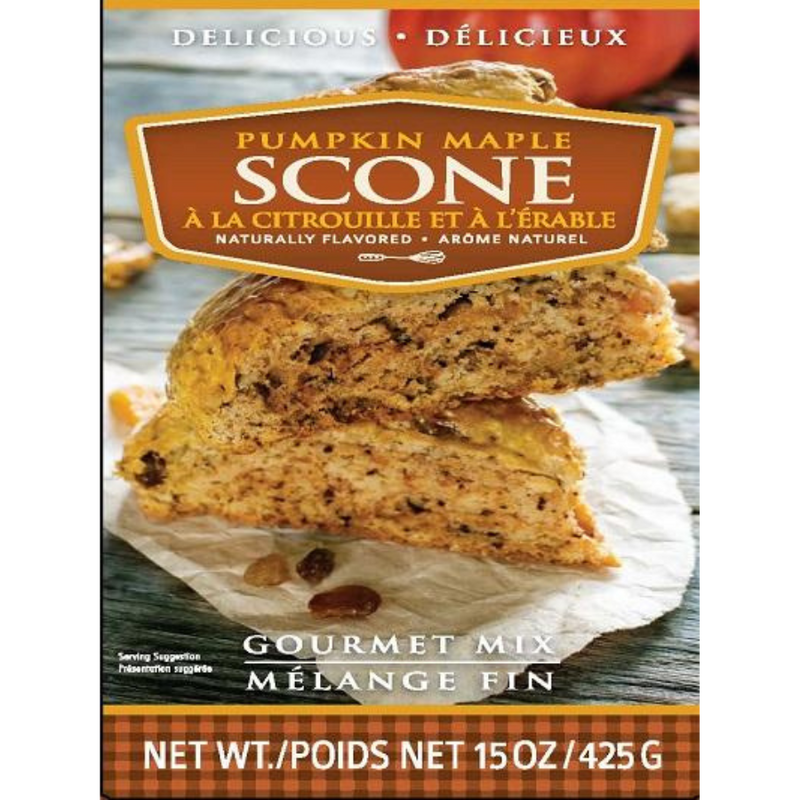 Pumpkin Maple Scone Mix | 15 oz. Box | Soft, Buttery Scone With Burst Of Spiced Pumpkin | 4 Pack | Shipping Included | Filled With Flavor | Easy to Bake | Nebraska Pastry | Perfect During Any Season | Comfort Pastry