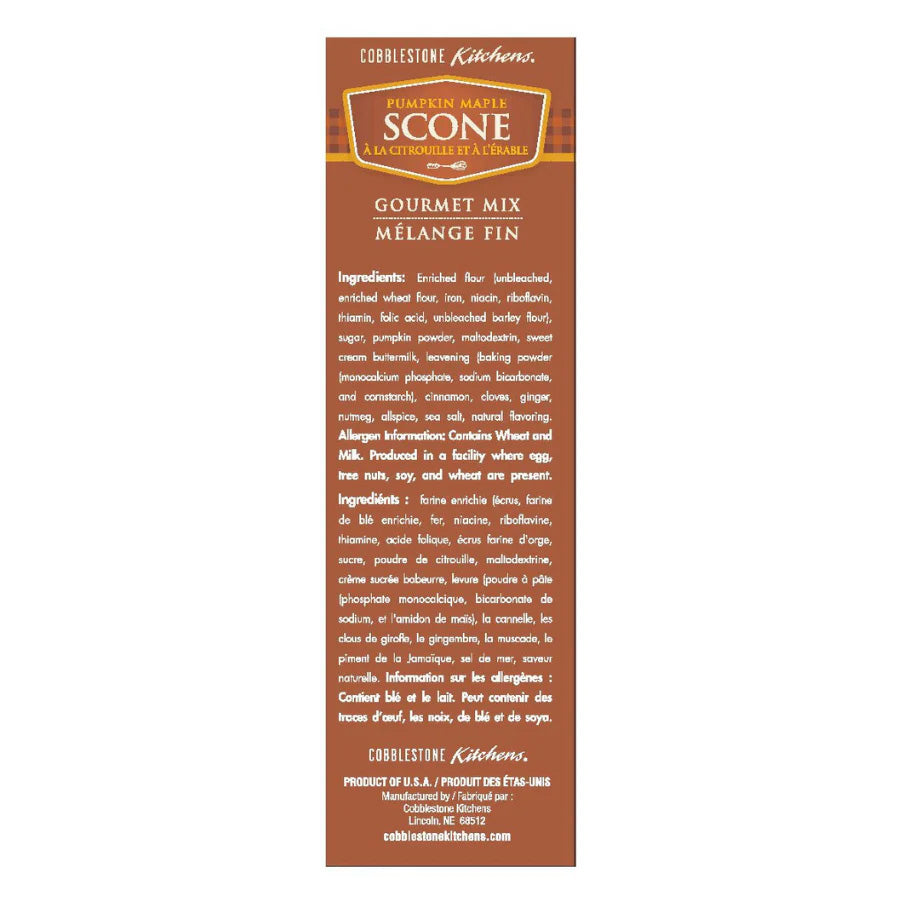 Pumpkin Maple Scone Mix | 15 oz. Box | Light & Flaky | Fall Flavor | Cobblestone Kitchen