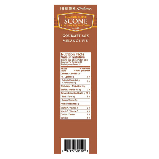 Pumpkin Maple Scone Mix | 15 oz. Box | 4 Pack | Shipping Included | Breakfast Pastry | Cobblestone Kitchen