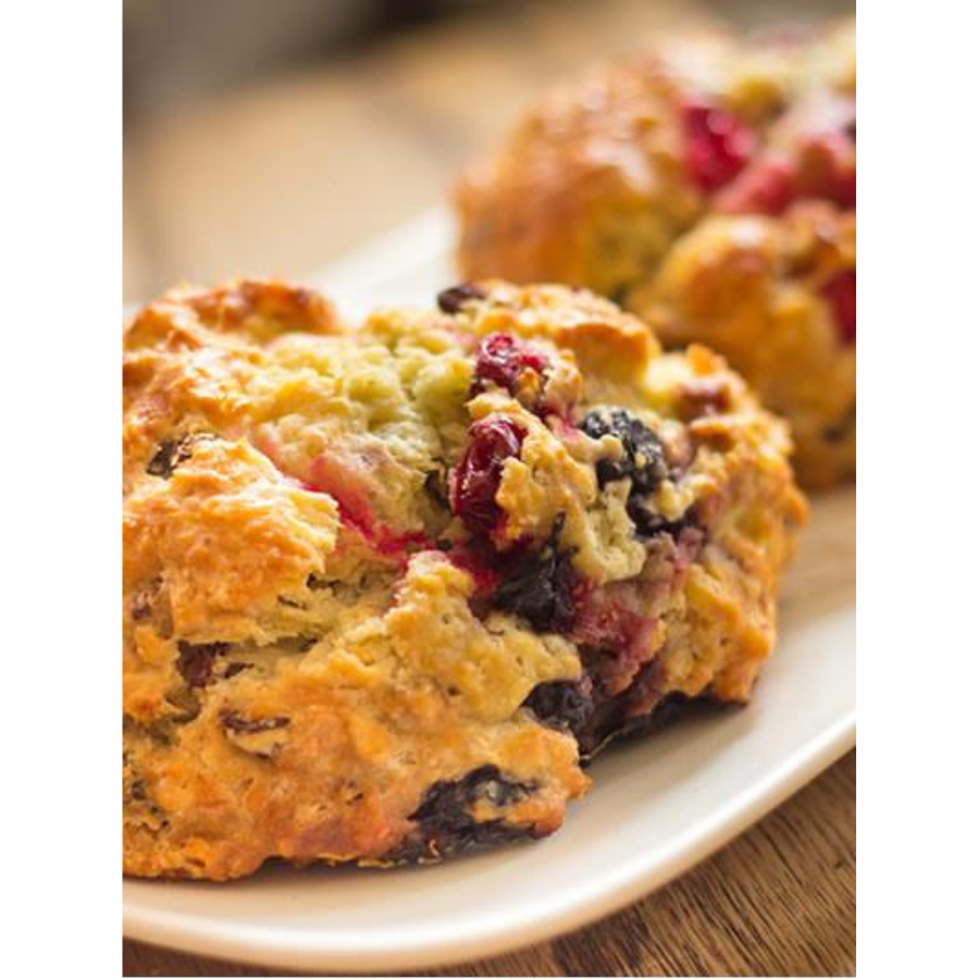 Cranberry-Blueberry Scone Mix | 15 oz. Box | 4 Pack | Shipping Included | Breakfast Pastry | Cobblestone Kitchen