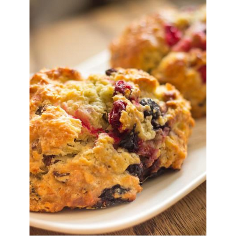 Cranberry-Blueberry Scone Mix | 15 oz. Box | Soft, Fruity, & Flaky On The Inside, Crispy & Golden On The Outside | 4 Pack | Shipping Included | Breakfast Pastry | Irresistible Berry Medley | Enjoy With Coffee or Tea | Naturally Flavored | Easy to Bake