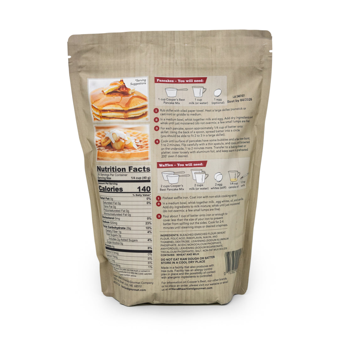 Cooper's Best Buttermilk Pancake Mix | Nebraska Pancake Mix | Made in the USA | Based On Original 1876 Recipe | 2.5 lb. Bag | CB1005