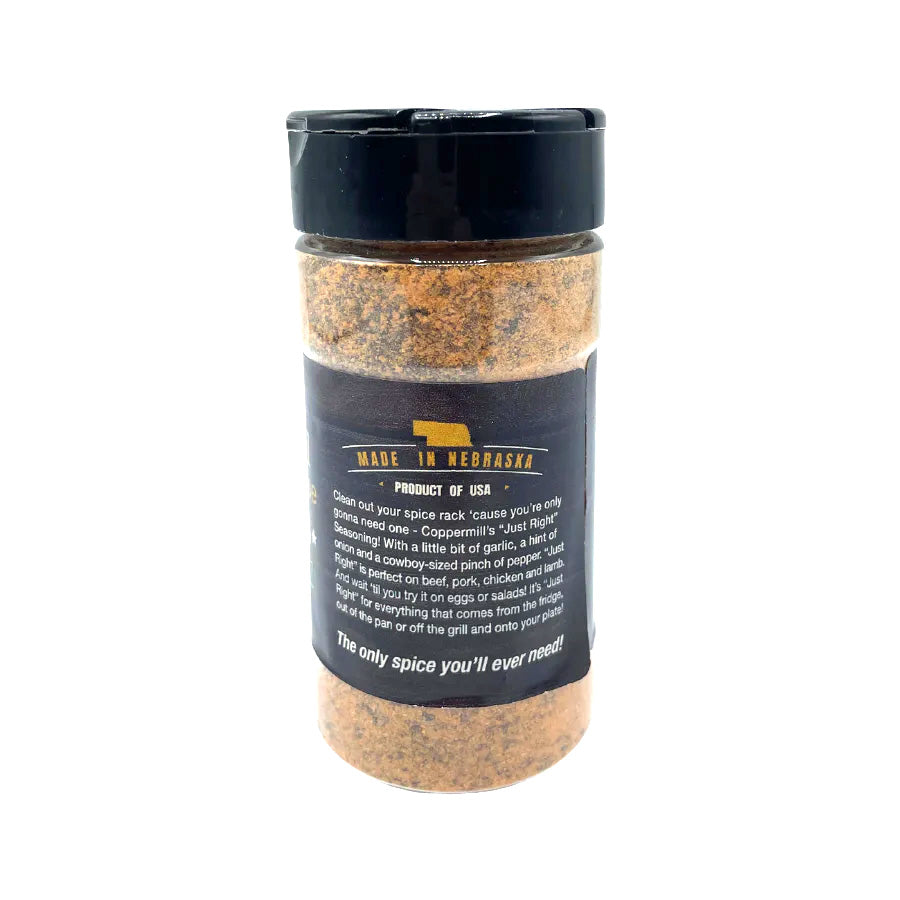 Coppermill Steakhouse "Just Right" Seasoning | Made in USA | All Purpose Seasoning | 7 oz. Bottle