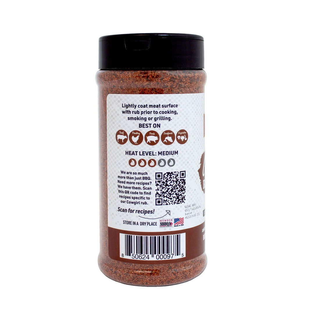 Cowgirl Natural Keto Friendly BBQ Rub 11.4 oz | Gluten Free | Hickman's Fat Boy BBQ
