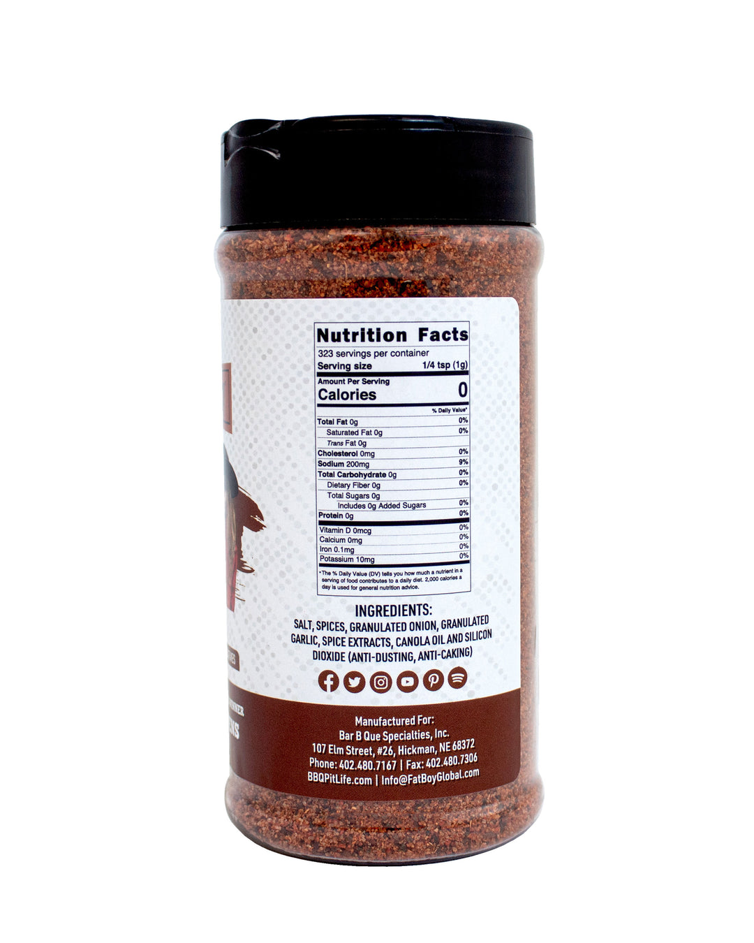 Cowgirl Gluten Free Natural BBQ Rub 11.4 oz | Great for Grilling or Smoking Meat | Made in Hickman, NE | Fat Boy Hickman's BBQ