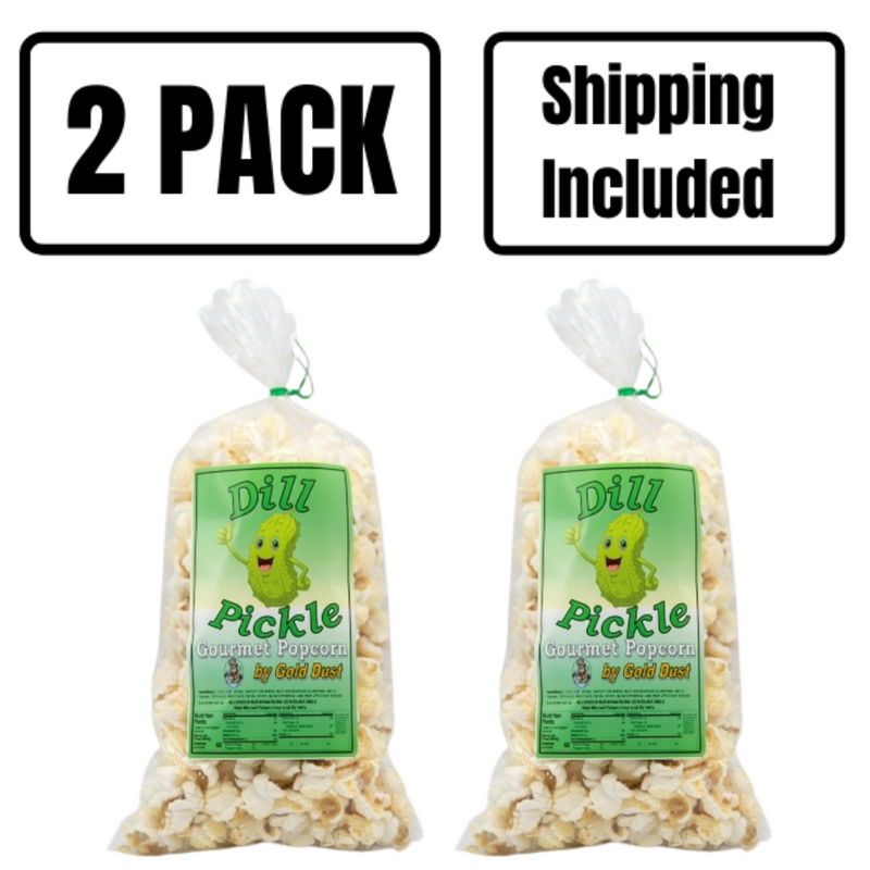 Dill Pickle Gourmet Popcorn | 2 oz. bag | 2 Pack | Pickle Lover&