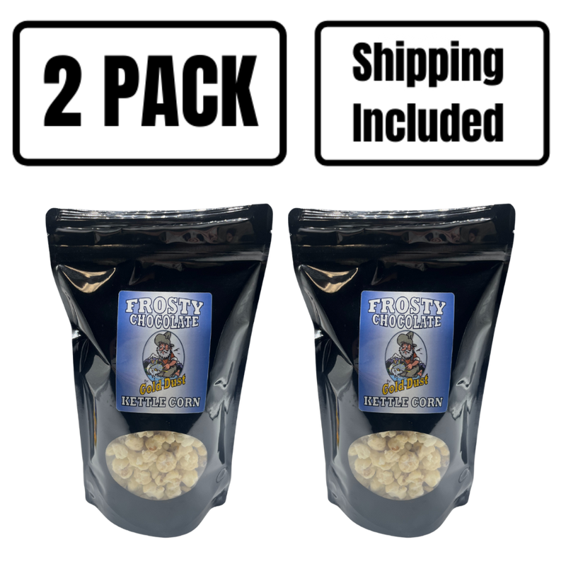 Gourmet White Chocolate Covered Kettle Corn | 6 oz. | 2 Pack | Gluten Free | Rich Blanket of White Chocolate |  Sweet and Salty Treat | All Natural | Nebraska Popcorn | Shipping Included