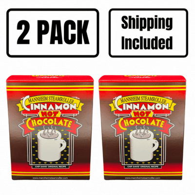 Cinnamon Hot Chocolate | 24 oz. Container | Premium Dark Chocolate | Warm Madagascar Cinnamon | Perfect For Sharing With Family & Friends | Cup Of Pure Comfort | Cinnamon Lovers | 2 Pack | Shipping Included | Mannheim Steamroller Hot Chocolate