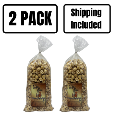Cinnamon and Sugar Gourmet Kettle Corn | 7 oz. bag | 2 Pack | Non-GMO | Made with REAL Cinnamon | Light and Fluffy | All Natural | Gluten Free | Nebraska Popcorn | Shipping Included