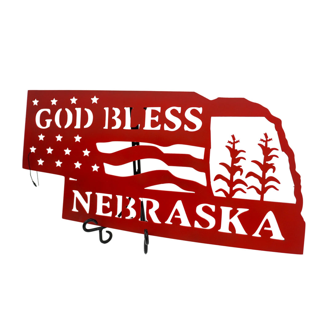 God Bless Nebraska Plasma Cut Sign | Craftaholics4U