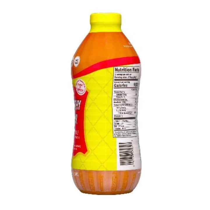 The side of a 32 ounce Dorothy Lynch bottle on a white background