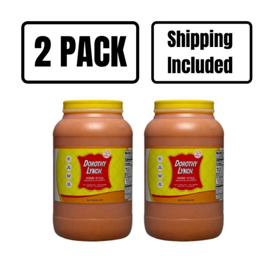 A two pack of a gallon of Dorothy Lynch on a white background