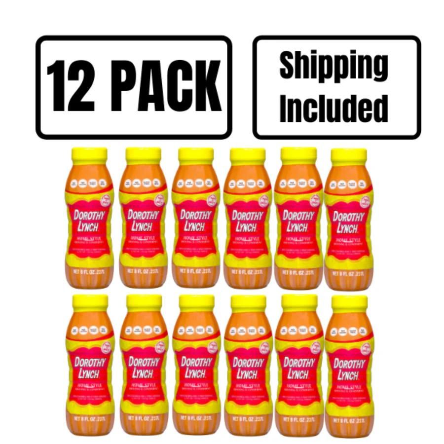 A twelve pack of 8 ounce Dorothy Lynch on a white background