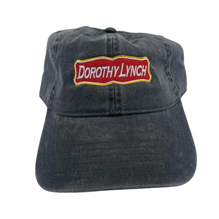 The gray Dorothy Lynch hat on a white background