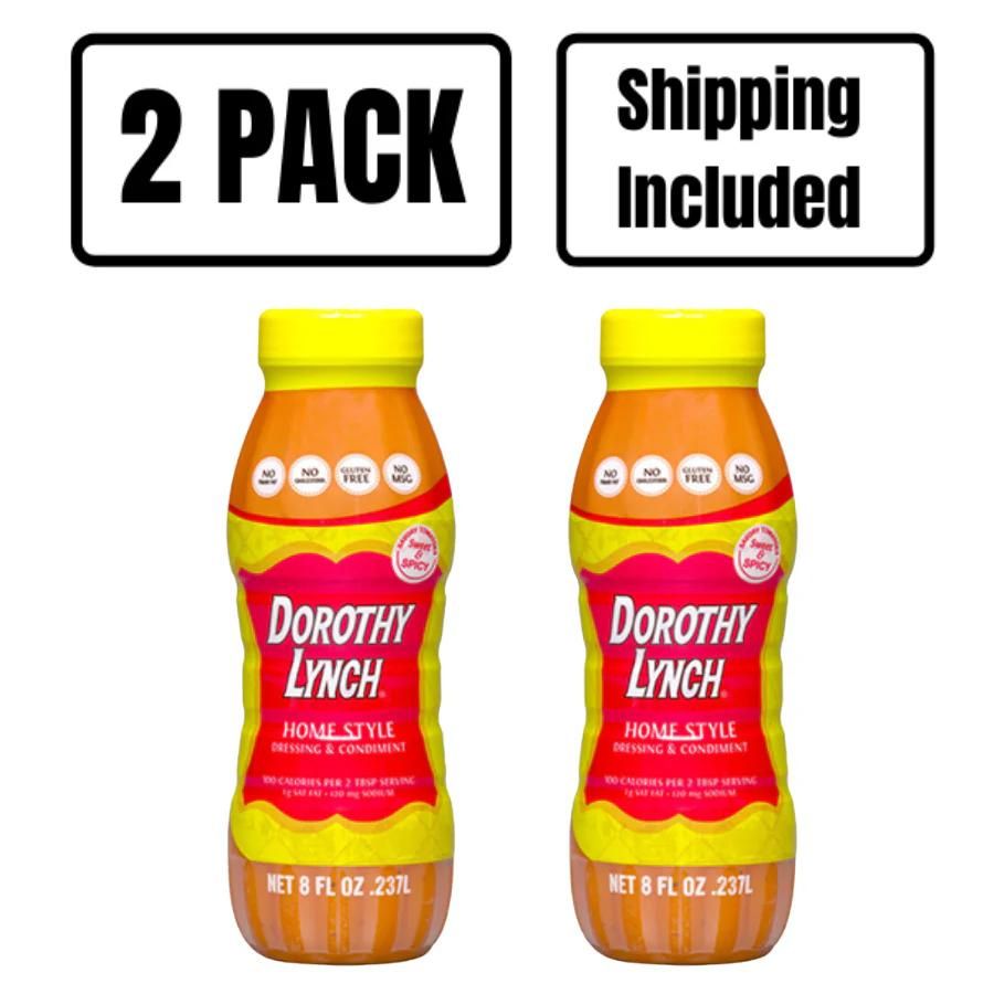 A two pack of 8 ounce Dorothy Lynch on a white background