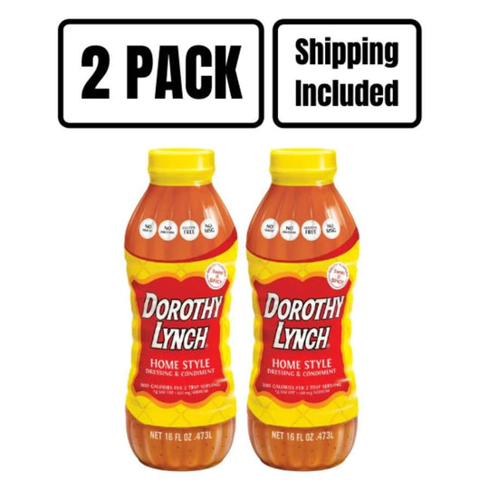 A two pack of 16 ounce Dorothy Lynch bottles on a white background