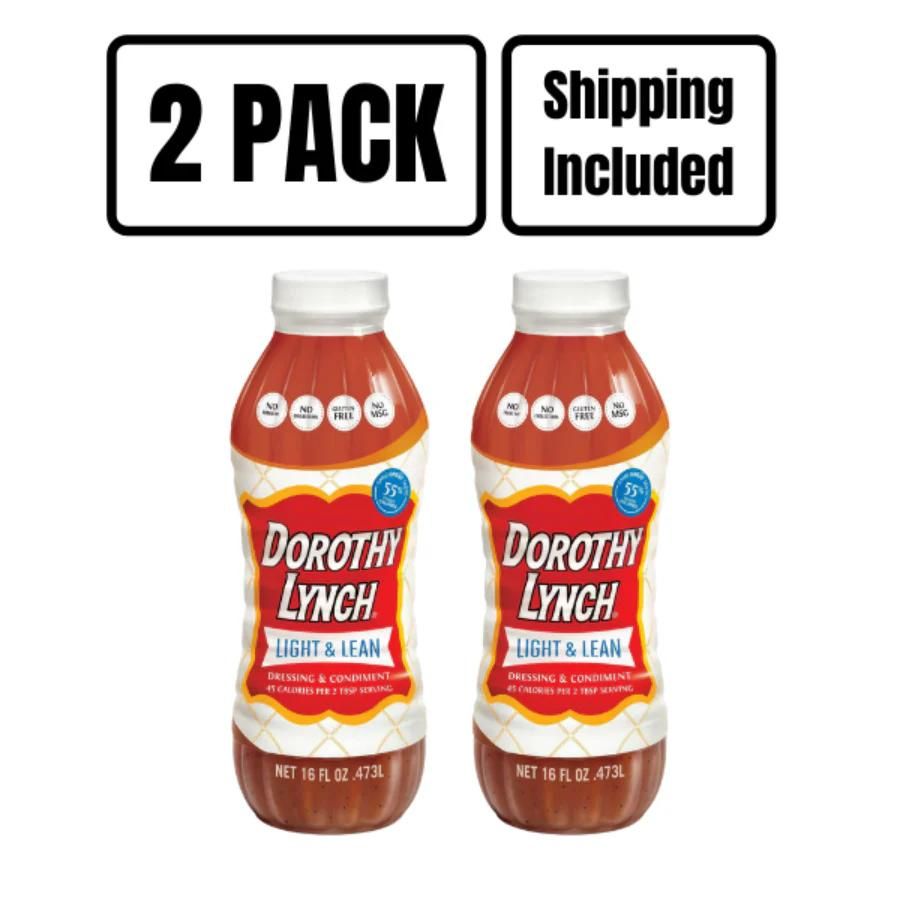 A two pack of 16 ounce Light and Lean Dorothy Lynch on a white background