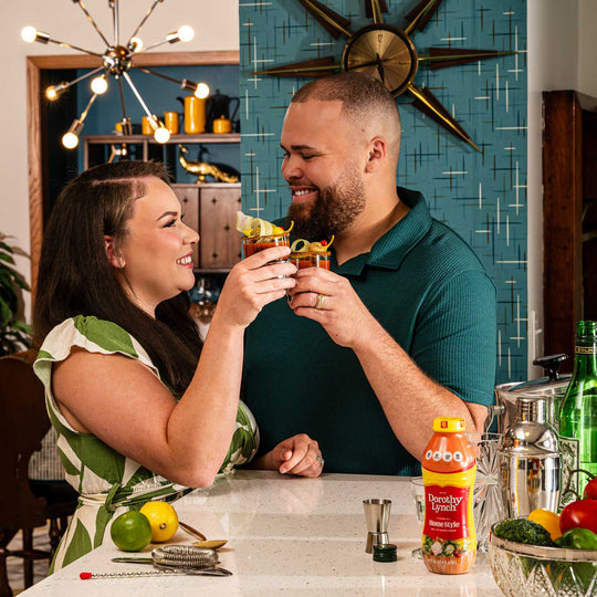 Enjoying cocktail with dorothy lynch
