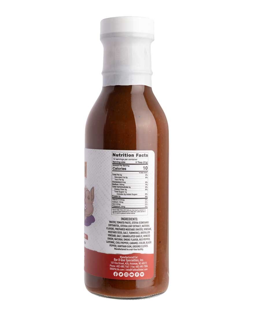 Swinewaush No Sugar Added Natural BBQ Sauce 13 oz | Pack of 2 | Gluten Free | Hickman's Fat Boy BBQ