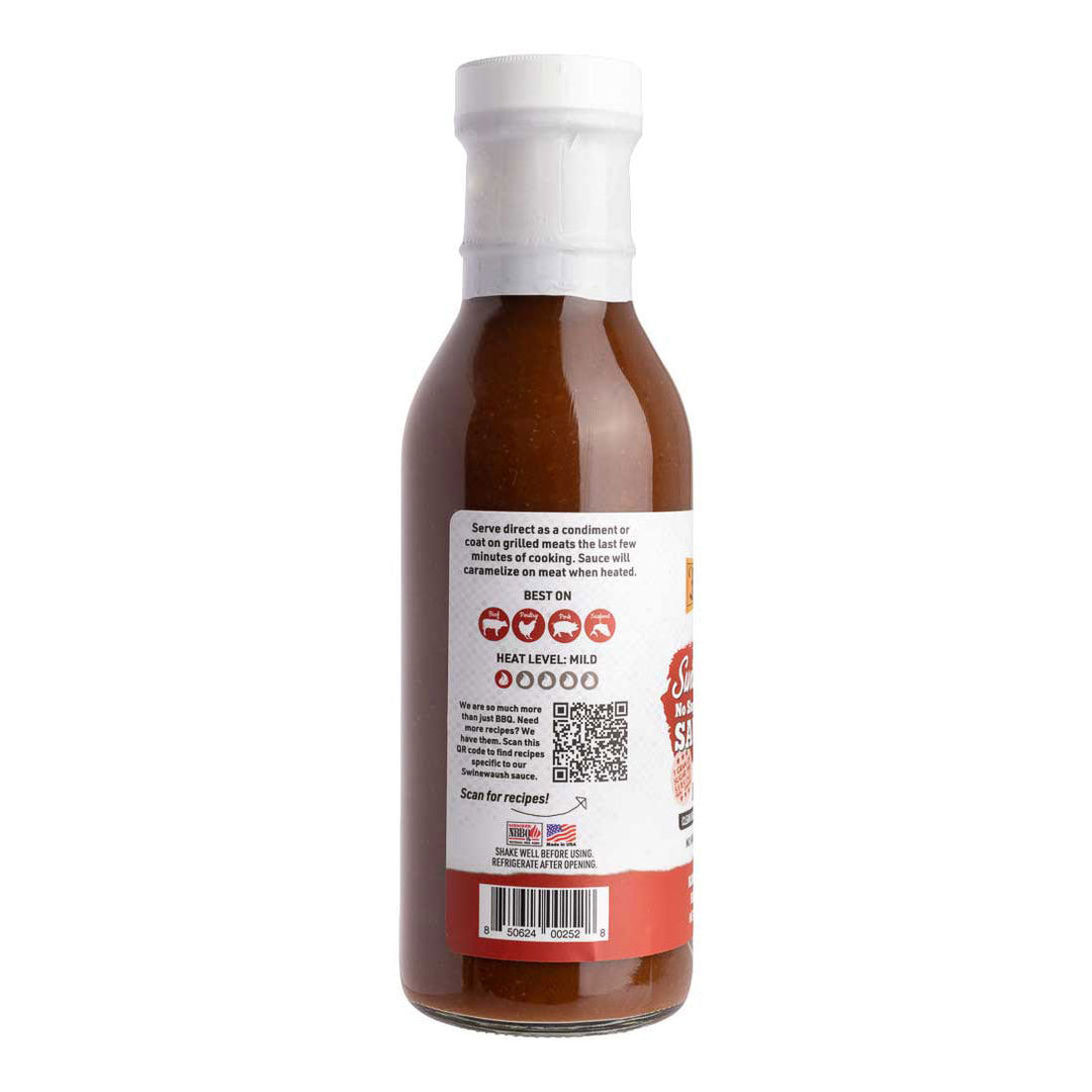 Swinewaush No Sugar Added Natural BBQ Sauce 13 oz | Gluten Free | Hickman's Fat Boy BBQ