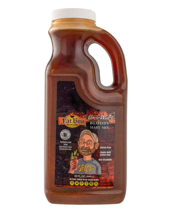 Uncle Walt’s Bloody Mary Mix | Pack of 6 | Mild & Spicy | Gluten Free | Hickman's Fat Boy BBQ