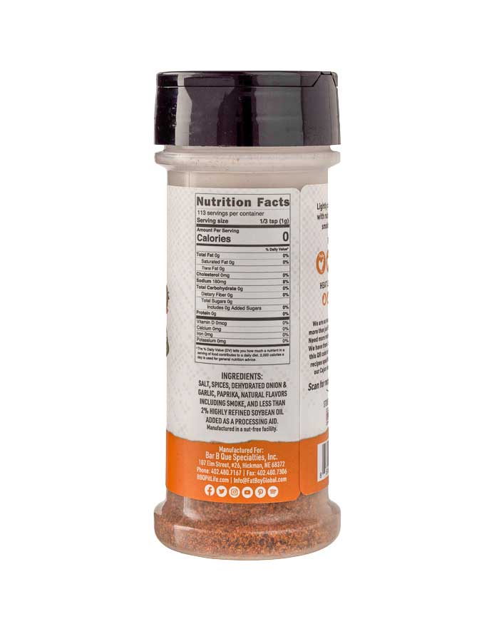 Cajun Gluten Free Keto Friendly Natural BBQ Rub 4 oz | Pack of 6 | Gluten Free | Hickman's Fat Boy BBQ