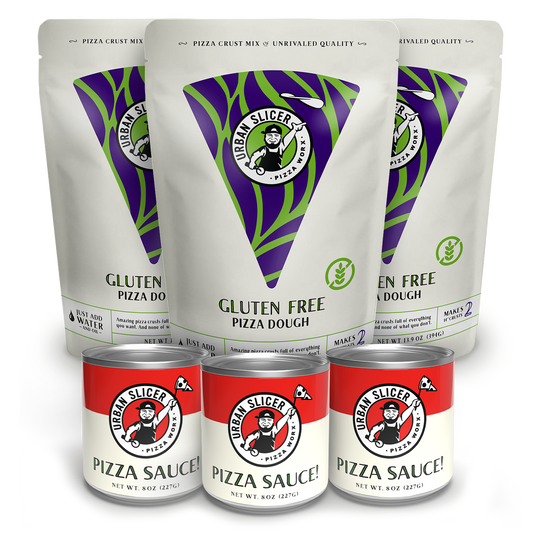 The Worx Gluten Free Bundle | 3 Gluten Free Crusts & Sauces | Urban Slicer Pizza Worx