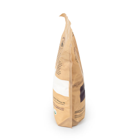 Side profile of a bag of Organic Wheat Bread Flour