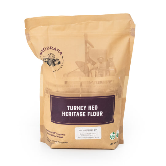 100% Organic Turkey Red Flour | 5 lb. | Non-GMO | Nutrient Filled Flour | Rich, Sweet Flavor | Made in Valentine, NE | Niobrara Grain & Milling