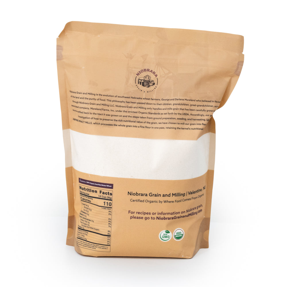 100% Organic Turkey Red Flour | 5 lb. | Non-GMO | Nutrient Filled Flour | Rich, Sweet Flavor | Made in Valentine, NE | Niobrara Grain & Milling