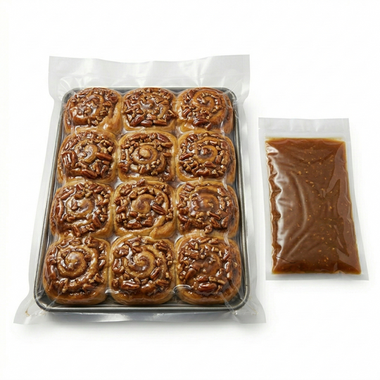 Precooked Cinnamon Rolls | Caramel, Frosted & Pecan | 36 Rolls | Stacy Lynn's Baking Company | Shipping Included