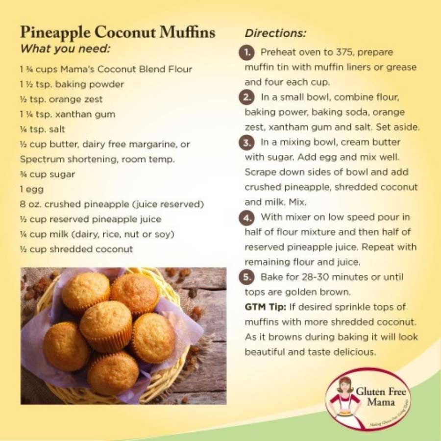 Gluten Free Coconut Flour | Pack of 2 | 2 lb | Gluten Free Mama | 6052