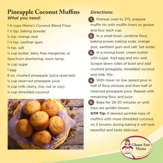 Coconut Flour | Pack of 2 | 4 lb | Shipping Included | Gluten Free Mama | 6053