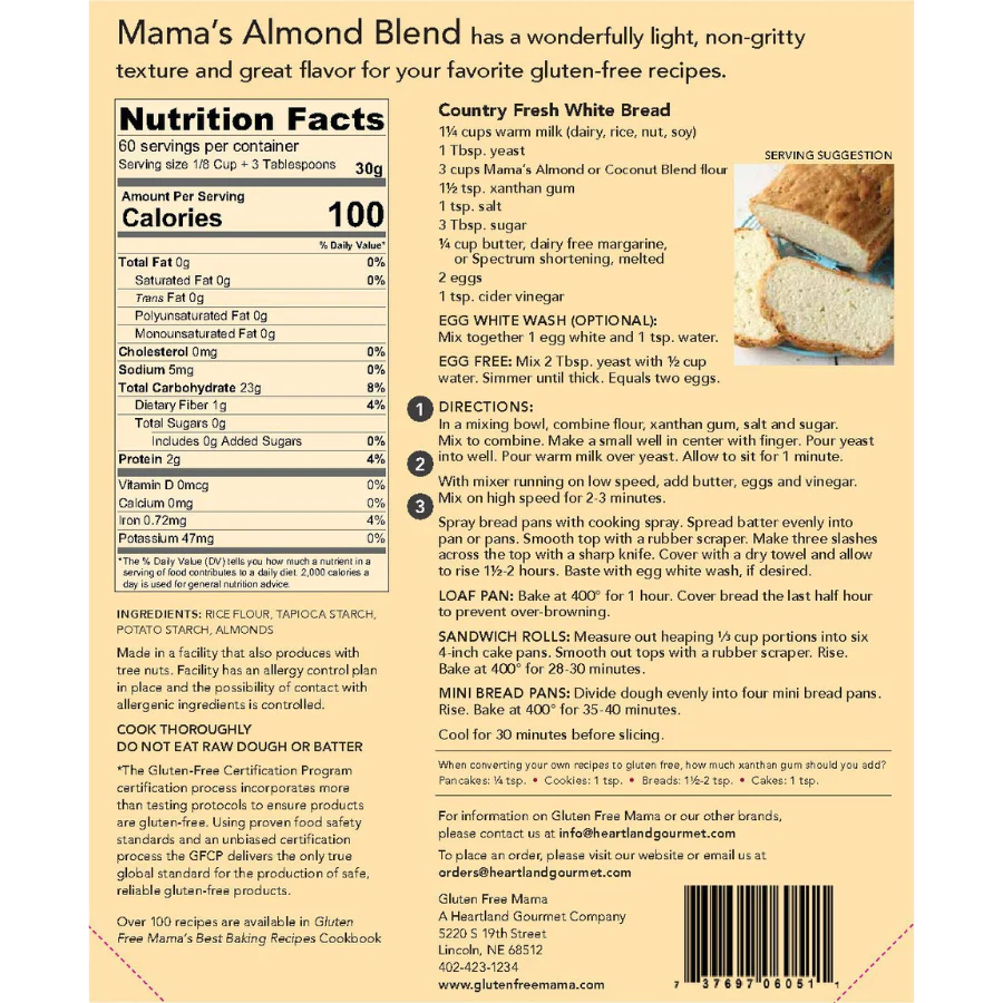 Almond Flour | 2 LB Bag | All Purpose Flour | Filled with Prebiotic Dietary Fiber | Flour Substitute | Made in Nebraska | 2 Pack | Shipping Included | 6052