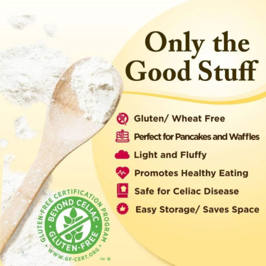 Gluten Free Pancake and Waffle Mix | 2lb. Bag | Gluten Free Mama's | Authentic Tasting Pancakes | Easy to Follow Recipe | Add Fruit or Spices  | Perfect Breakfast Food | Nebraska Recipe | 4 Pack | Shipping Included